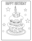 Cake and Sweets Activity Pages Instant Digital Download - 26 maze, word search, word scramble, dot to dot and coloring pages 8 1/2" x 11"