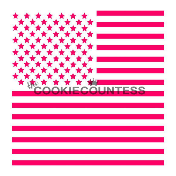 2 Piece Flag Cookie Stencil/Independence Day/4th of July Holiday by Cookie Countess