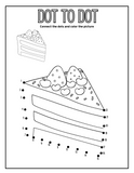 Cake and Sweets Activity Pages Instant Digital Download - 26 maze, word search, word scramble, dot to dot and coloring pages 8 1/2" x 11"