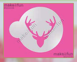 Deer Cake Stencil Cookie Stencil Craft Stencil by Make and Fun