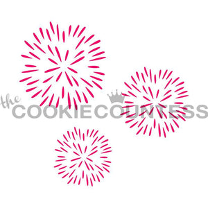 Fireworks Cookie Stencil/Independence Day/4th of July Holiday