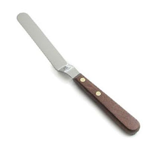 Icing Spatula - Angled 12 1/2" Wood Handle