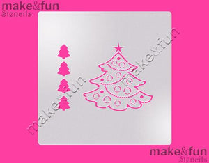 PYO Christmas Tree Cake Stencil, Cookie Stencil, Craft Stencil by Make and Fun