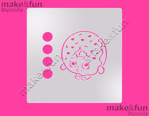 PYO Cute Cookie Cake Stencil, Cookie Stencil, Craft Stencil by Make and Fun