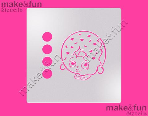 PYO Cute Cookie Cake Stencil, Cookie Stencil, Craft Stencil by Make and Fun