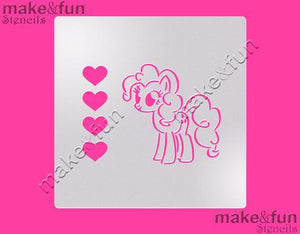 PYO Mini Pony Cake Stencil, Cookie Stencil, Craft Stencil by Make and Fun